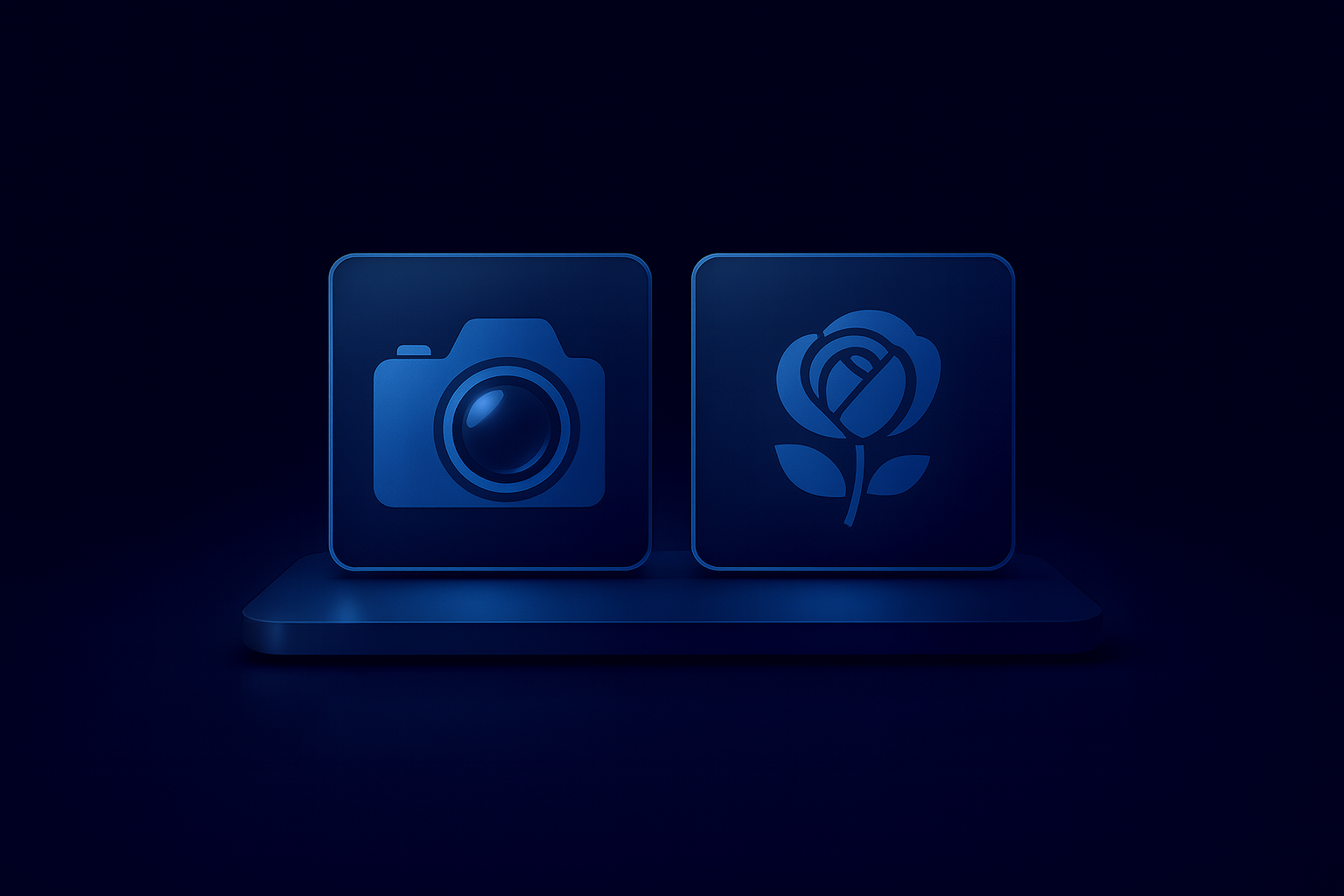 Stylised moonlit landscape representing photography